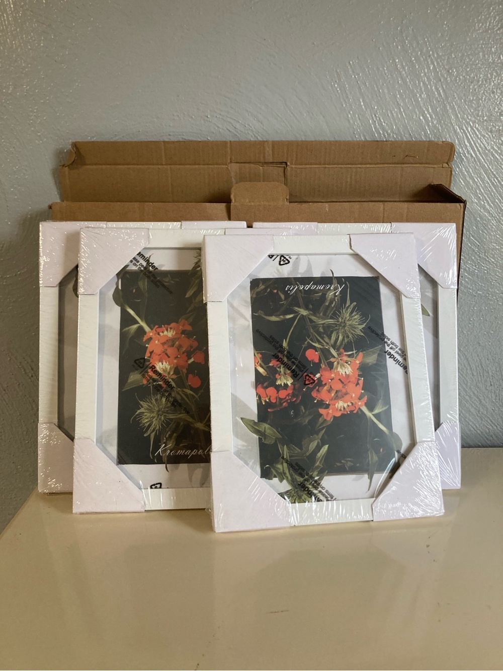6x8, White Picture Frames, Set of 4, NEW